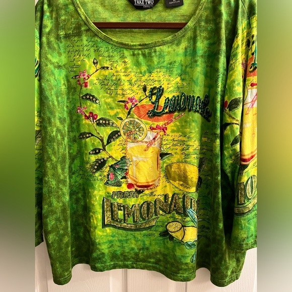 TAKE TWO~DETAILED DIMENSIONAL~BLOUSE~100% COTTON~XL - Picture 10 of 13